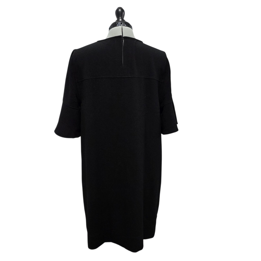 Madewell Flutter-Sleeve Mini Dress True Black Sz L - Picture 5 of 14
